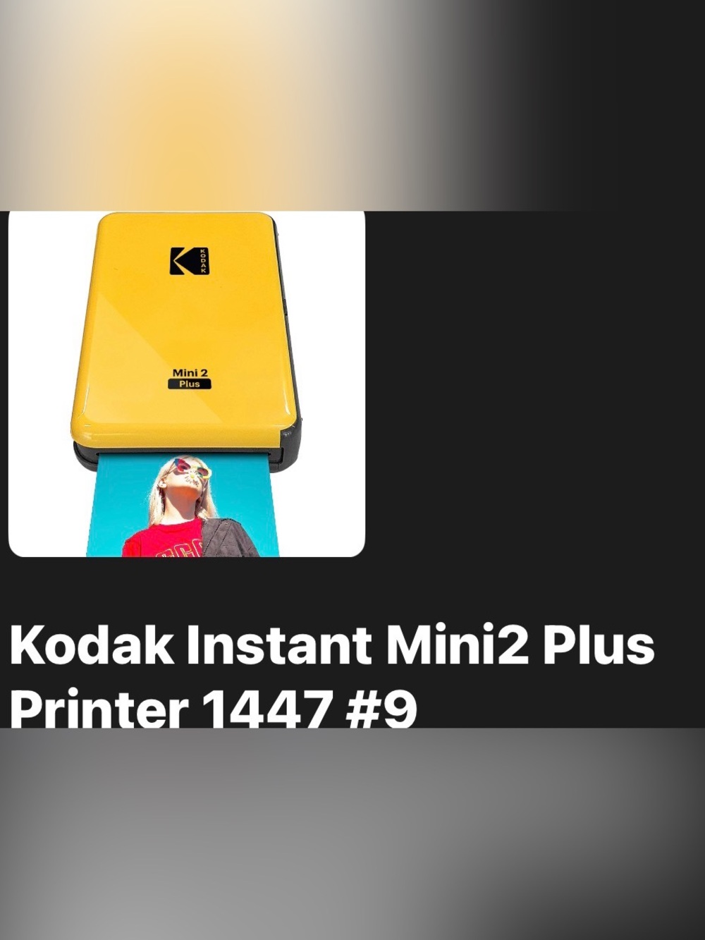 Kodak Mini 2 Instant Photo Printer Box - Yellow and Orange